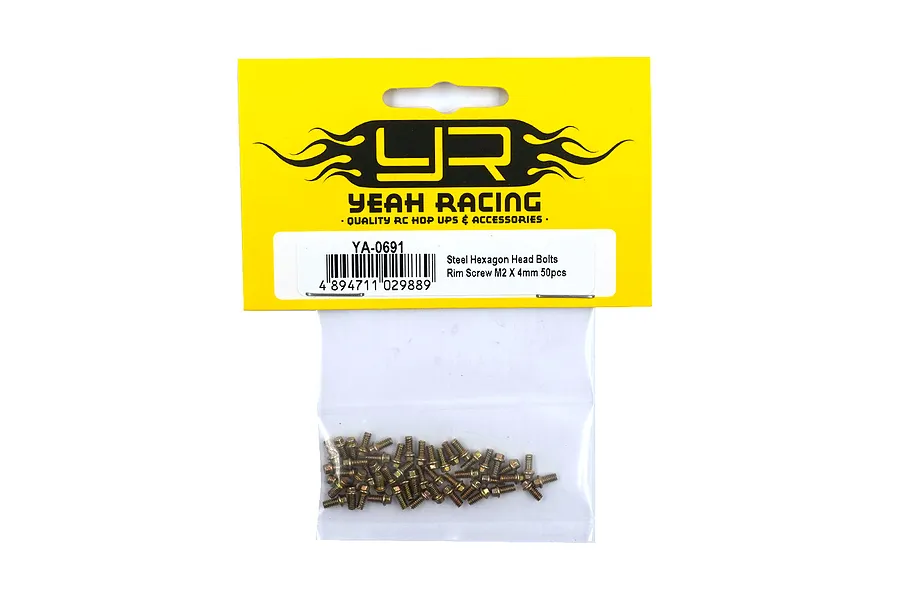 Yeah Racing 2x4mm Fine Thread Cap Head Screws 50Pcs image 57742
