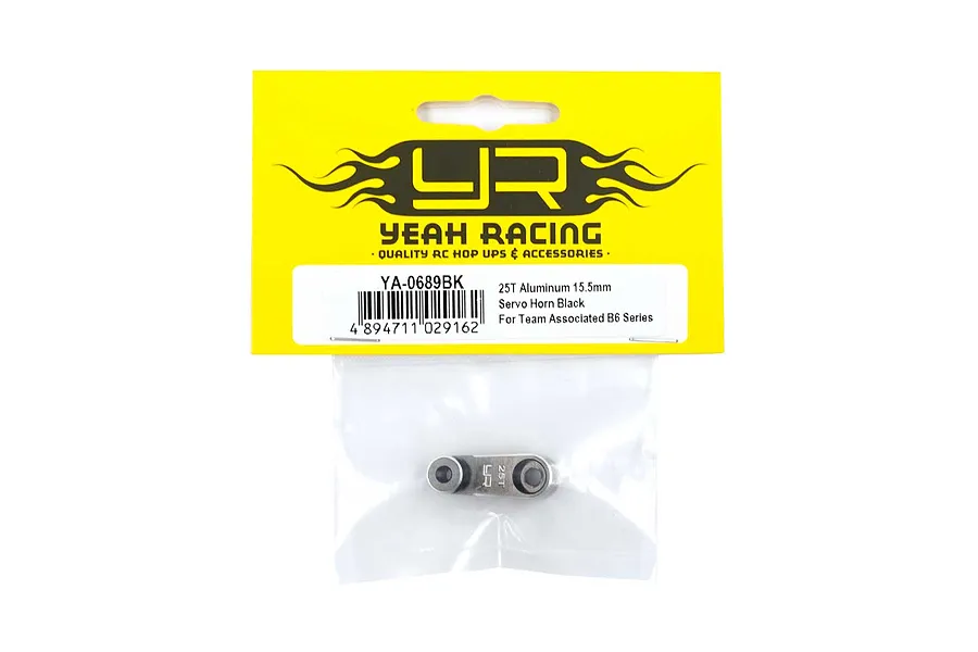 Yeah Racing Black Aluminium 25T Servo Horn image 57744