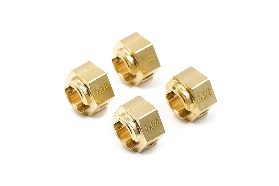 Yeah Racing 12mm Brass Wheel Hex Adapters +8mm 4Pcs image 57758