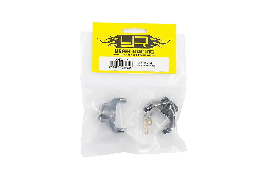 Yeah Racing AXRX-011 aluminum C-hub steering carriers for Axial RBX10 Ryft in original packaging.