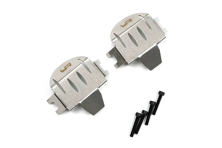 Yeah Racing Stainless Steel Front &amp;amp; Rear Differential Skid Plates 2Pcs image 57784
