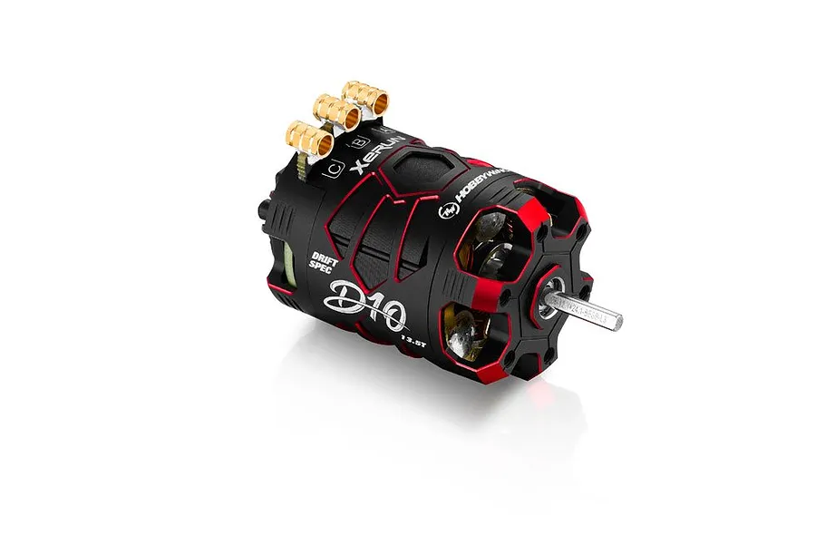 Hobbywing Xerun D10 10.5T 4600Kv Sensored Brushless Motor - Black Stealth Edition image 57804