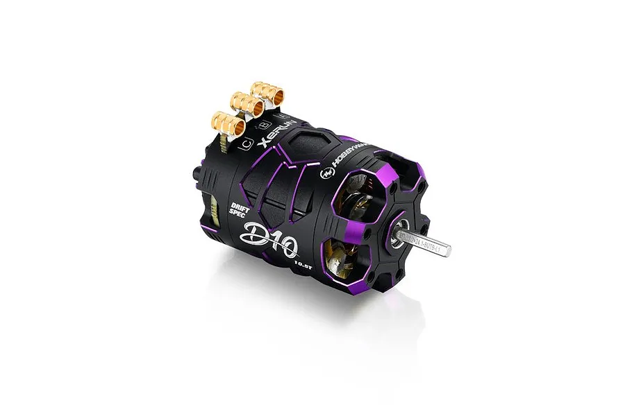 Hobbywing Xerun D10 10.5T 4600Kv Sensored Brushless Motor - Black Stealth Edition image 57805