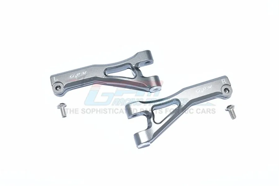 GPM Grey Silver Aluminium Front Upper Suspension Arms 2Pcs w/ Hardware image 57918