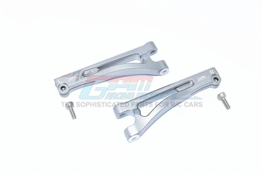 GPM Grey Silver Aluminium Front Upper Suspension Arms 2Pcs w/ Hardware image 57921