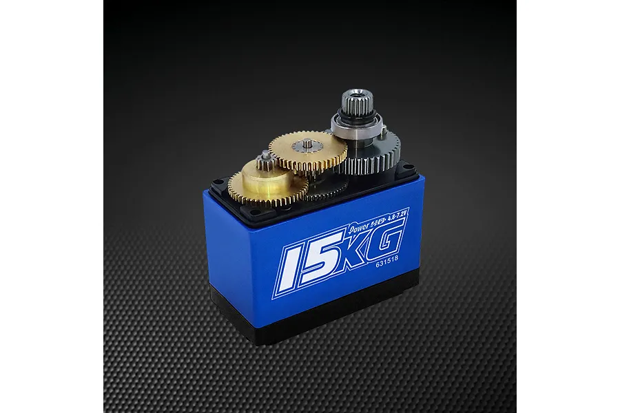 Power HD Blue Aluminium LW-15MG Standard 15kg 7.2v Metal Geared Waterproof Servo image 57960
