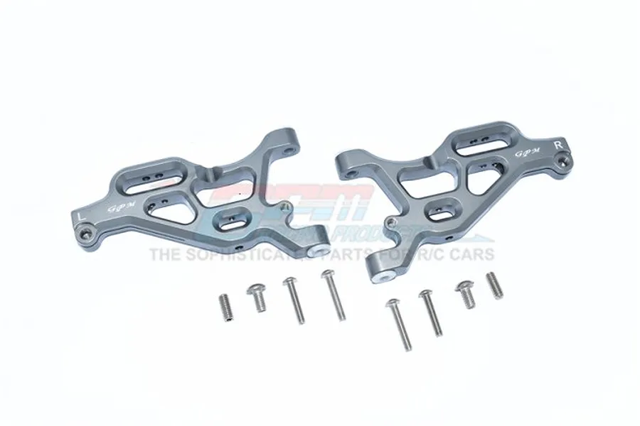 GPM Grey Silver Aluminium Front Lower Suspension Arms 2Pcs w/ Hardware image 57964