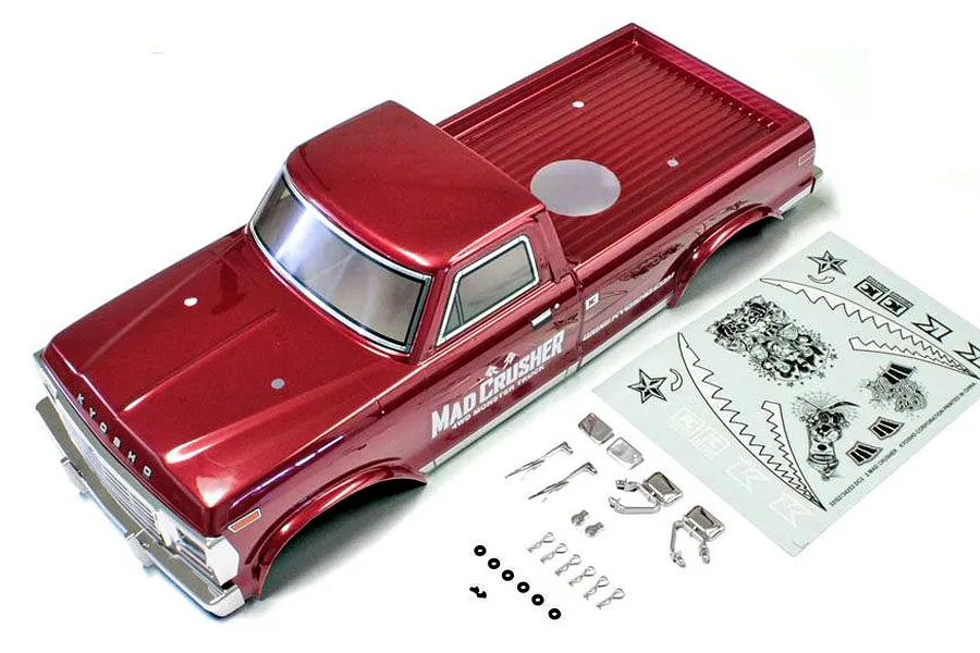 Kyosho 1/8 Mad Crusher Red Painted Body Shell w/ Decal Sheet image 58020