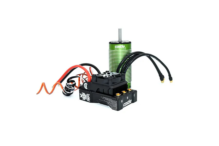 Castle Creations 2028 1100Kv 4-Pole Sensored Brushless Motor &amp;amp; Mamba XLX2 Waterproof ESC Combo image 58030