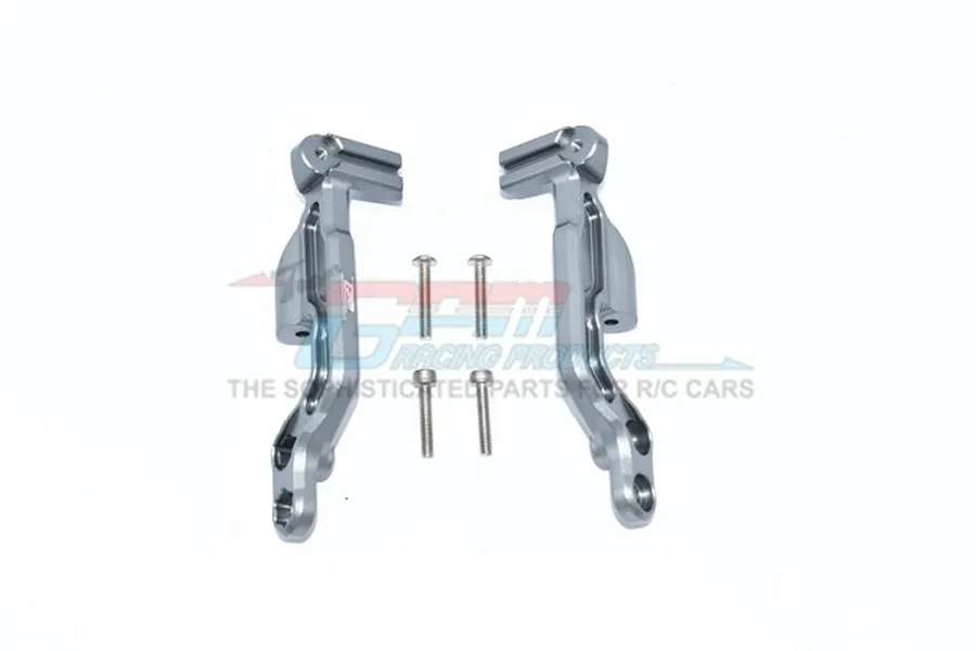 GPM Grey Silver Aluminium Rear Body Post Fixed Mounts 2Pcs w/ Hardware image 58034