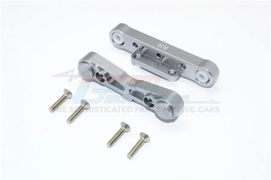 GPM Grey Silver Aluminium Rear Lower Suspension Mount 2Pcs w/ Hardware image 58042