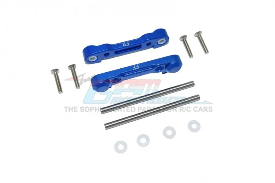 GPM Blue Aluminium Front Lower Suspension Mount 2Pcs w/ Hardware image 58049