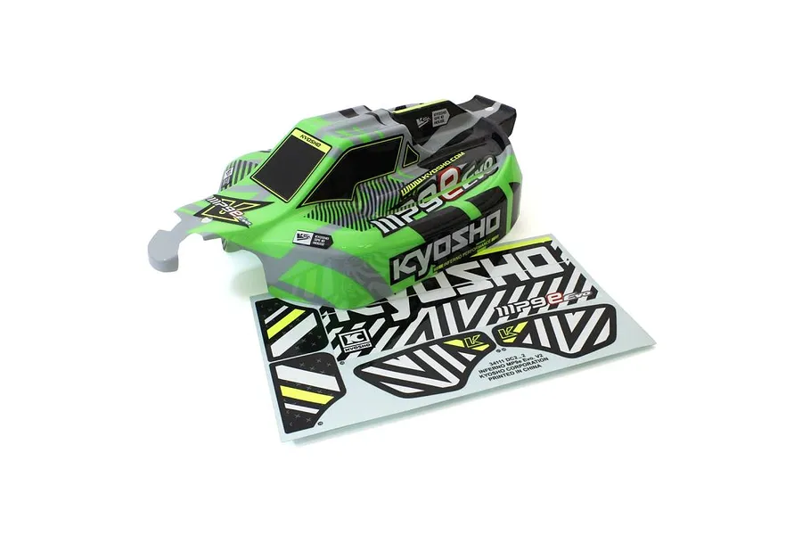 Kyosho 1/8 Inferno MP9e Evo. V2 Green Painted Body Shell w/ Decal Sheet image 58071