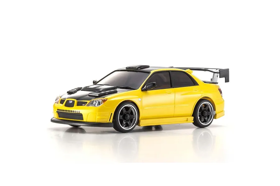 Kyosho Mini-Z Subaru Impreza with Aero Kit &amp;amp; CFRP Hood RC Drift Car Electric AWD RTR - Metallic Yellow image 58097