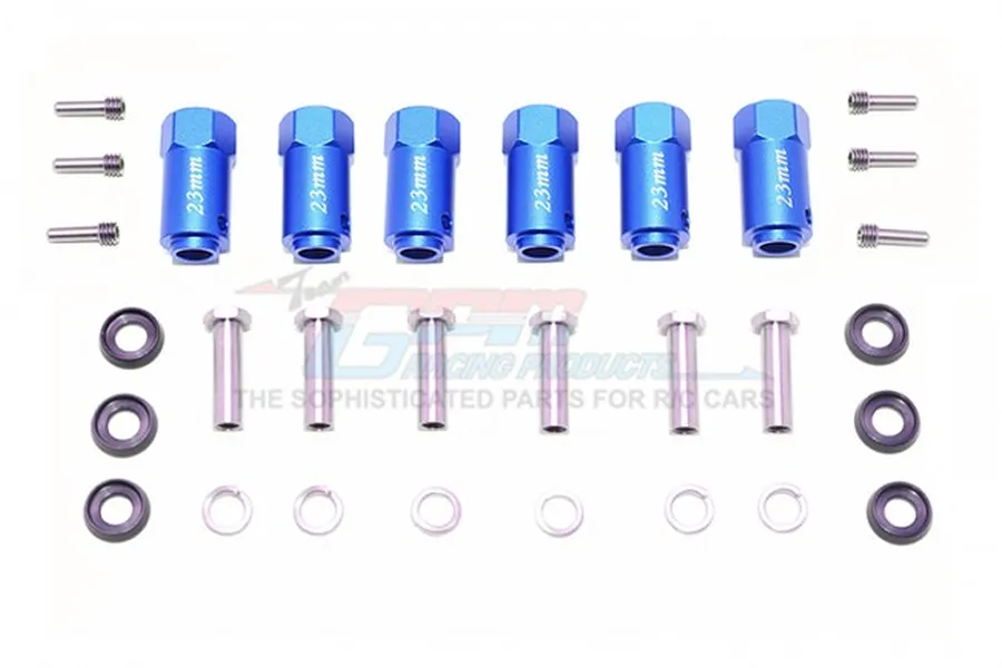 GPM Blue Aluminium TRX6 +23mm Hex Adapters 6Pcs w/ Hardware image 58150