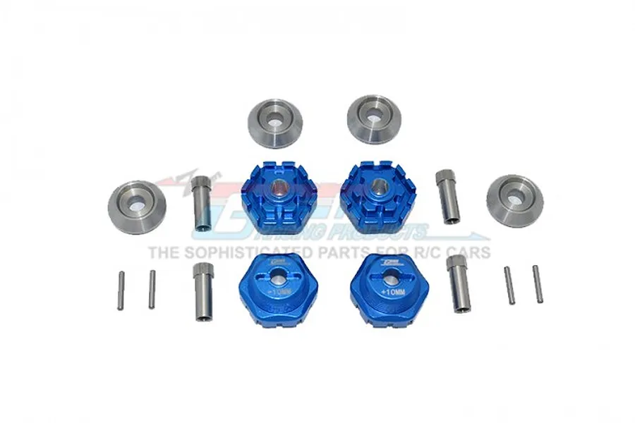 GPM Blue Aluminium Maxx +10mm Hex Adapters 4Pcs w/ Hardware image 58159