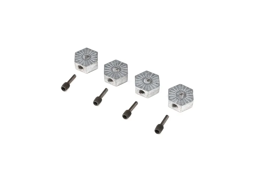 Losi Aluminium 17mm Hex Adapters 4Pcs w/ Screw Pins image 58194