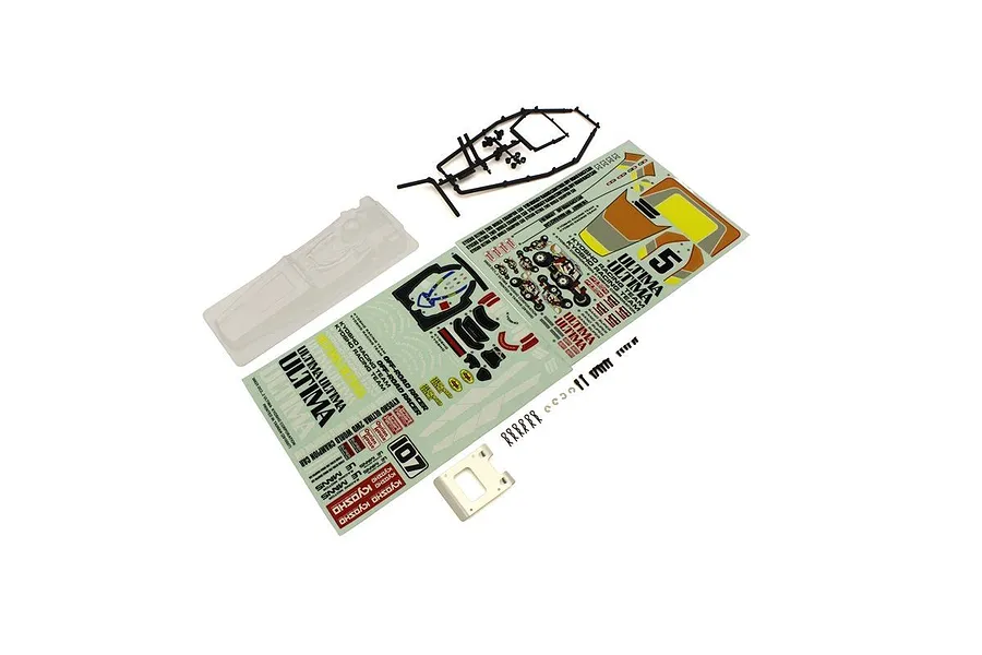 Kyosho 1/10 Ultima Unpainted Body Shell w/ Decal Sheet image 58278