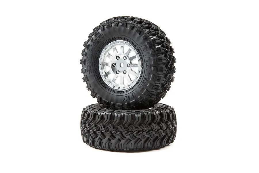 Losi 2.2/3.0&amp;quot; Falken Wildpeak MT Tyres on Method Short Course Satin Rims - Glued Wheels 2Pcs image 58328