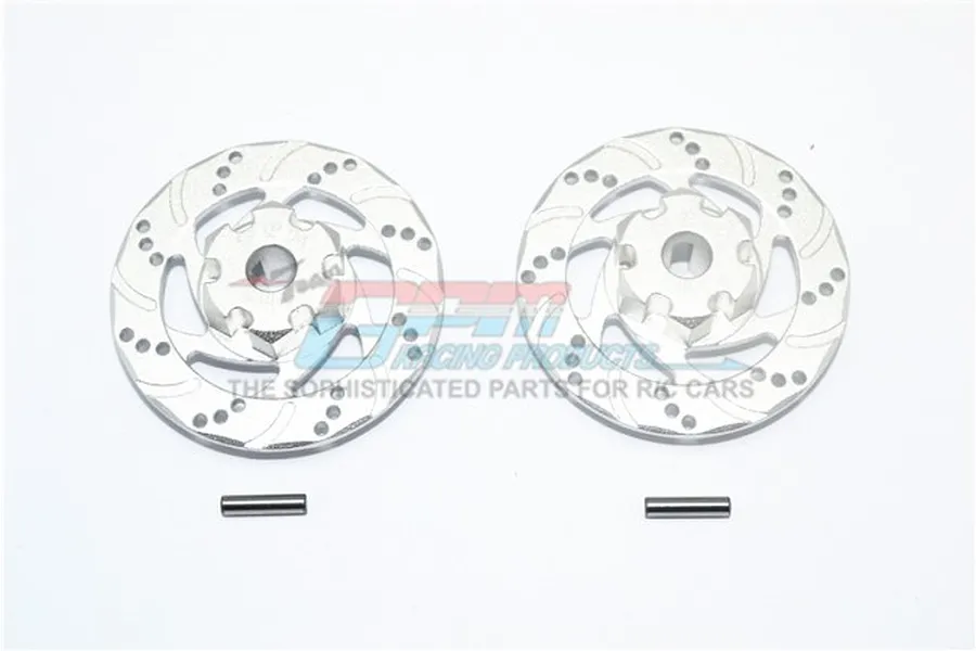 GPM Silver Aluminium +1mm Brake Disc Wheel Hexes 2Pcs w/ Pins image 58541