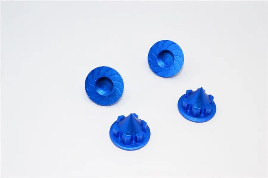 GPM Blue Aluminium 22mm Wheel Cone Nuts 4Pcs image 58557