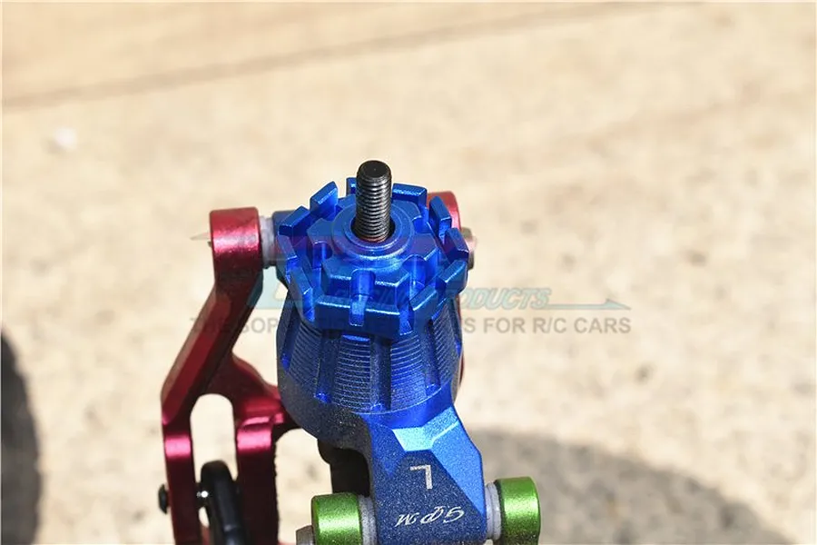 GPM Blue Aluminium 17mm Wheel Hex +2mm Adapter 4Pcs image 58570