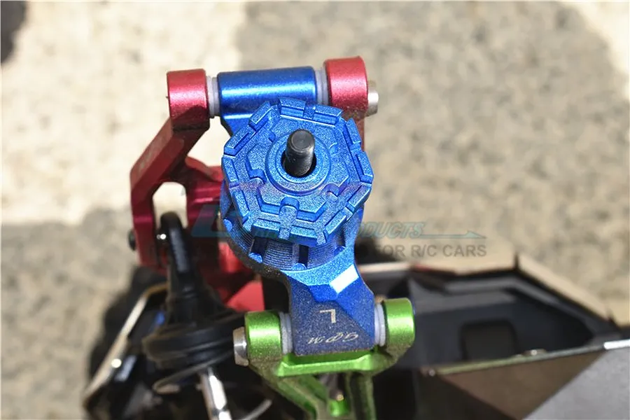 GPM Blue Aluminium 17mm Wheel Hex +2mm Adapter 4Pcs image 58571