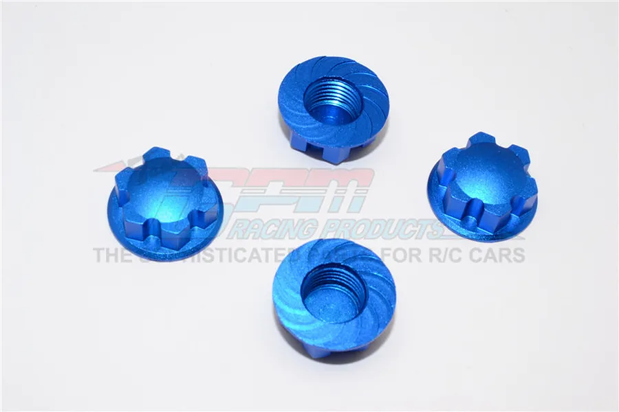GPM Blue Aluminium 22mm Wheel Nuts 4Pcs image 58575