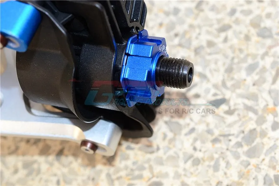 GPM Hardened Steel CVD Joints &amp;amp; Blue Aluminium Wheel Hexes Set w/ Hardware image 2