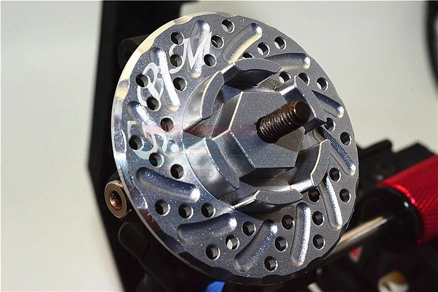 GPM Black Aluminium 12mm Brake Disc Wheel Hex +3mm Adapters 2Pcs image 2