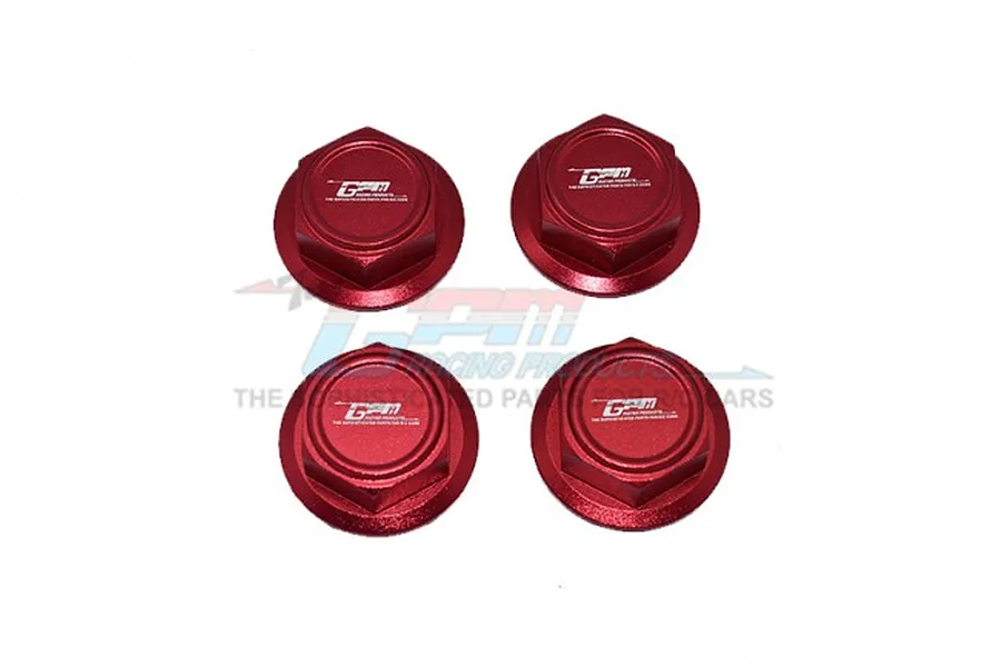 GPM Red Aluminium 24mm Wheel Nut 4Pcs image 58589