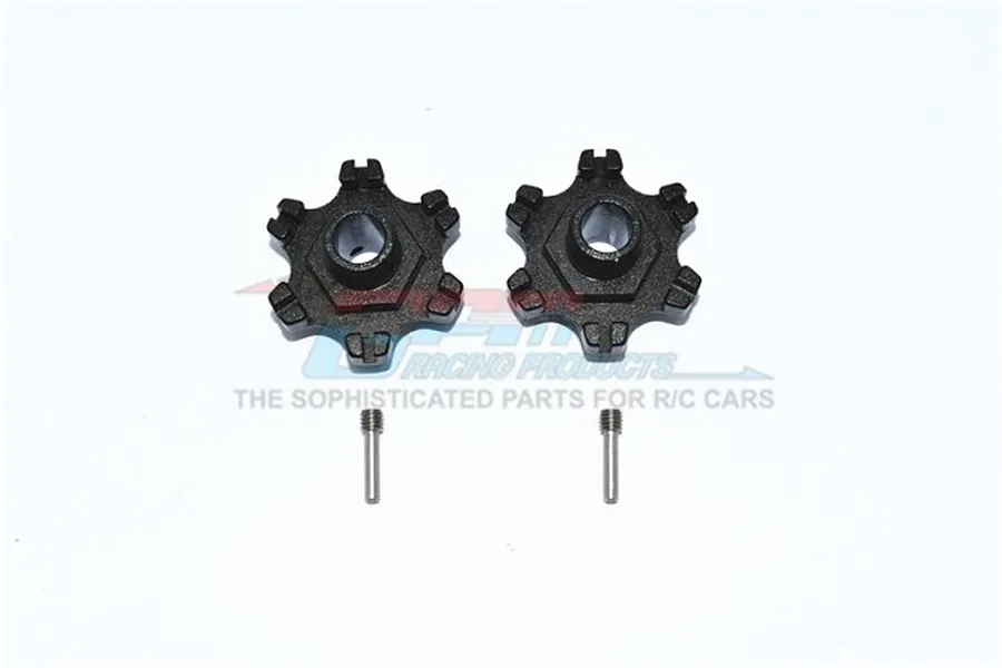 GPM Black Aluminium 17mm Wheel Hex +6mm Adapters 2Pcs w/ Hardware image 58592