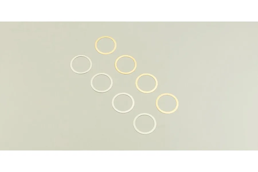 Kyosho 12x15x0.1mm &amp;amp; 0.2mm Shims 8Pcs image 58697