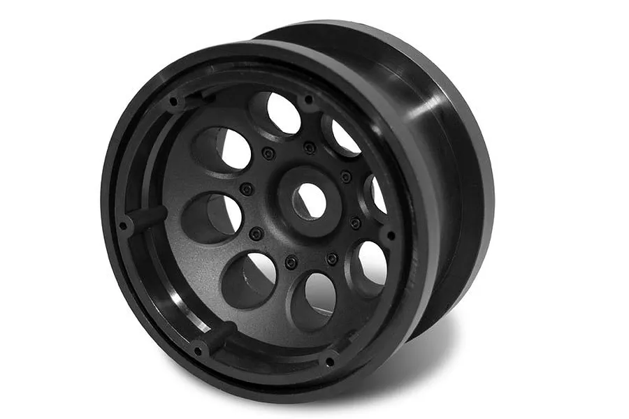 Axial 2.2&amp;quot; 8 Hole Black Rims 2Pcs image 5897