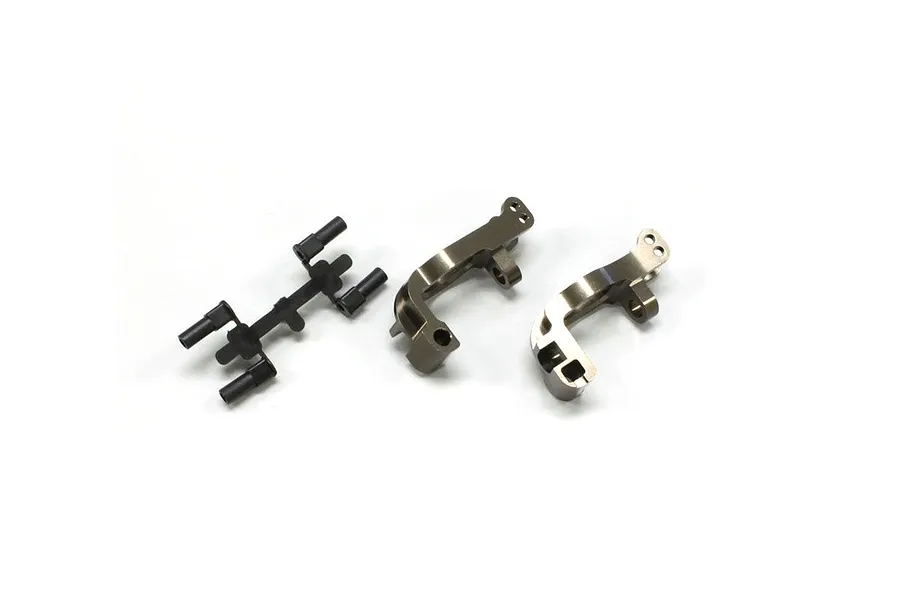 Kyosho Gunmetal Aluminium Front Hub Carrier Set. image 58993