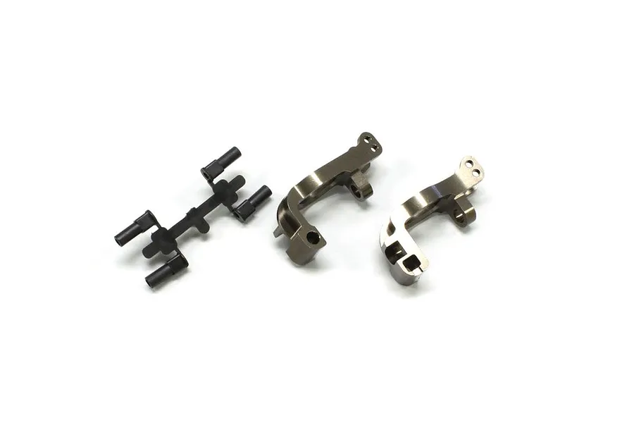 Kyosho Gunmetal Aluminium Front Hub Carrier Set. image 58995
