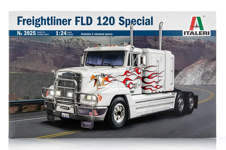 Italeri 1/24 Freightliner FLD 120 Special Scaled Plastic Model Kit image 59083