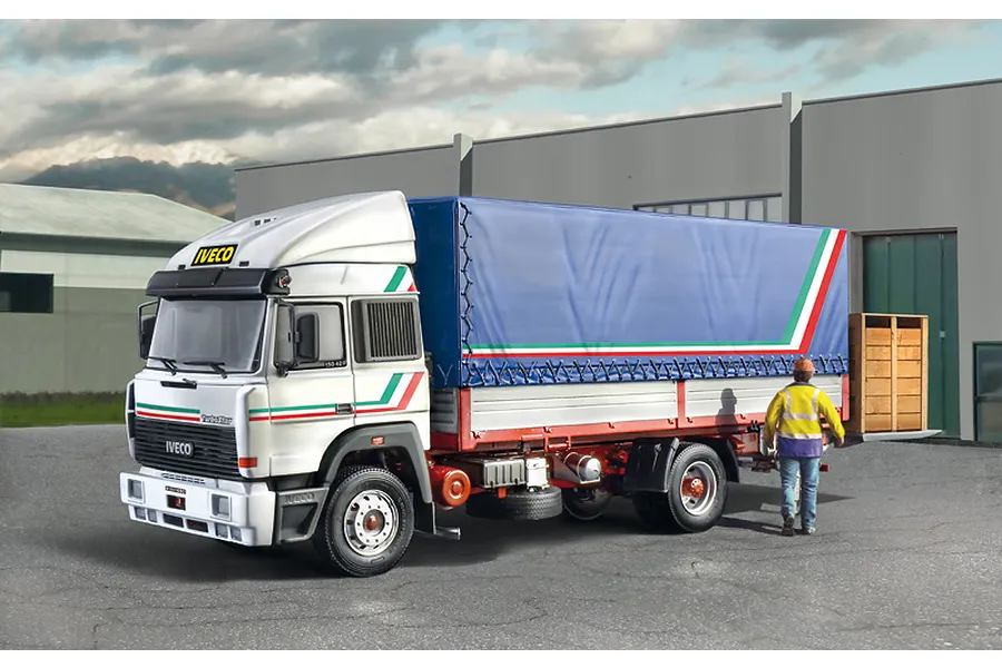 Italeri 1/24 Iveco Turbostar 190-42 Canvas With Elevator Scaled Plastic Model Kit image 59125