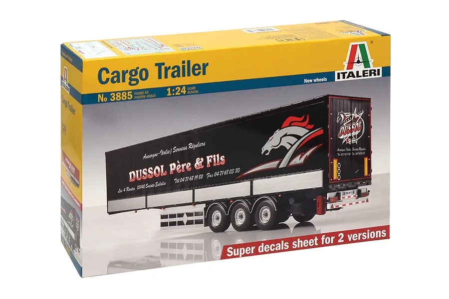 Italeri 1/24 Cargo Trailer Scaled Plastic Model Kit image 59295