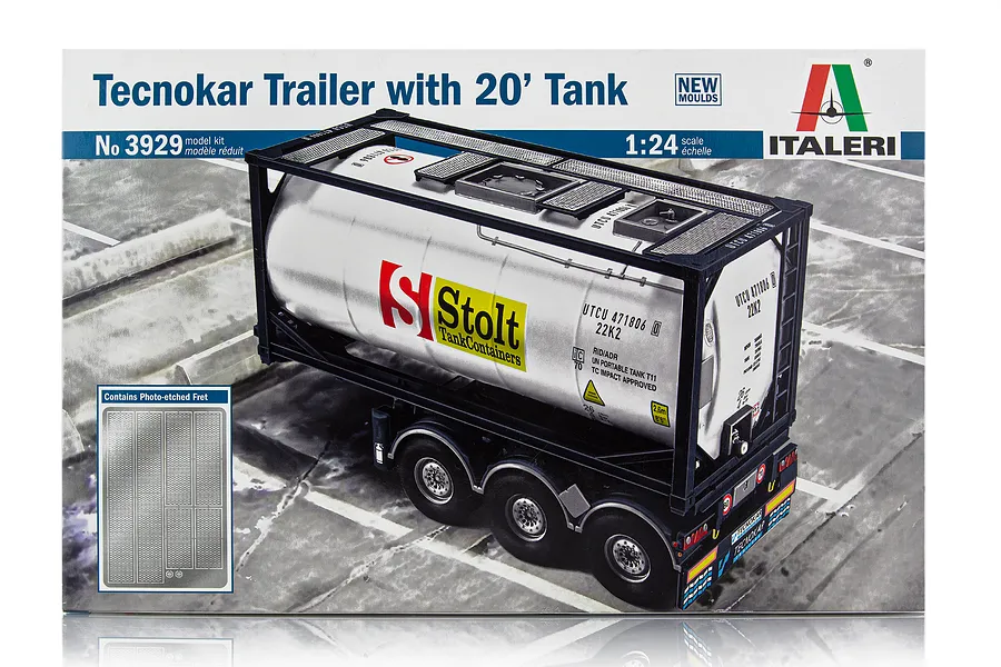 Italeri 1/24 Tecnokar 20&amp;#039; Tank Trailer Scaled Plastic Model Kit image 59306