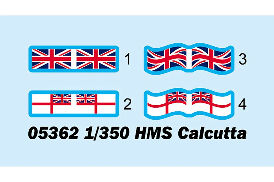 Trumpeter 1/350 HMS Calcutta Scaled Plastic Model Kit image 59349