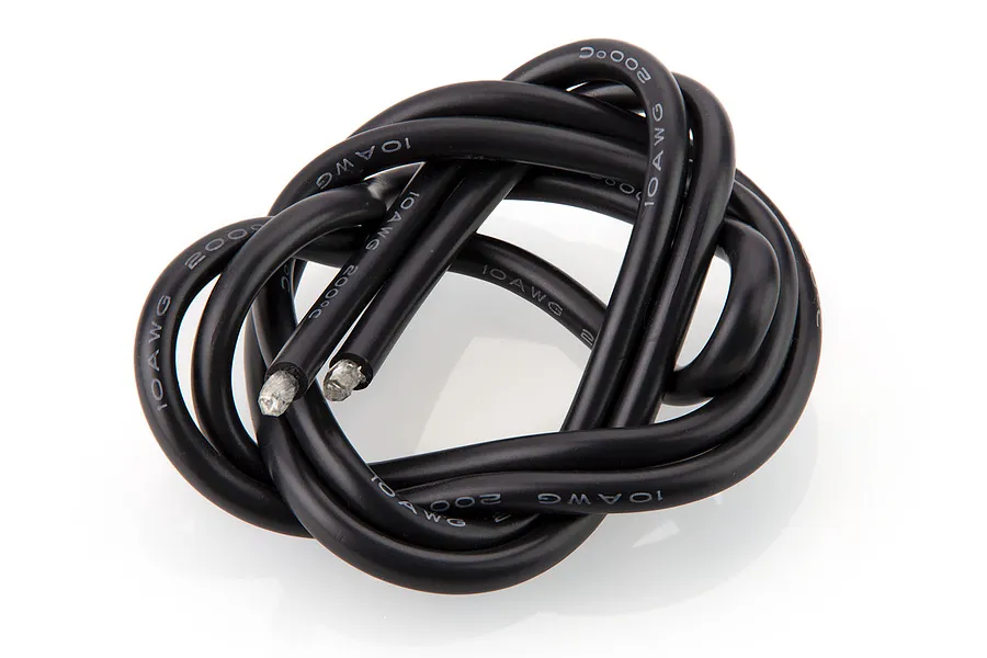 Tornado 10AWG Black Silicone Wire 1000mm image 59392
