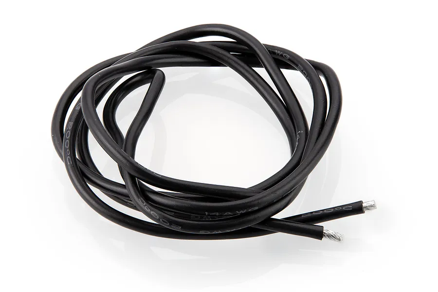 Tornado 14AWG Black Silicone Wire 1000mm image 59393