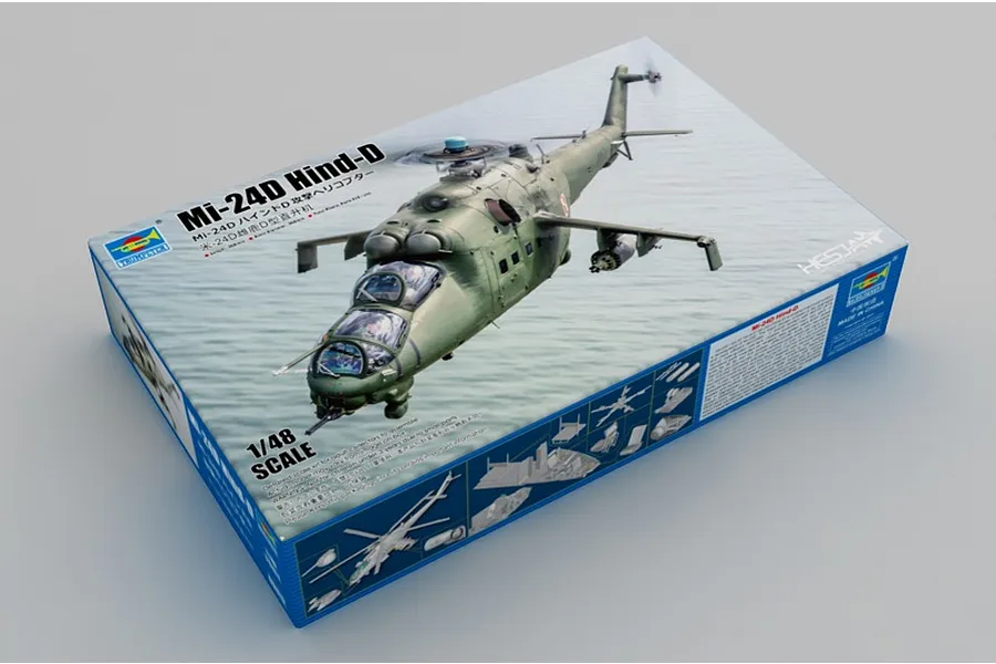 Trumpeter 1/48 Mi-24D Hind-D Scaled Plastic Model Kit image 59494