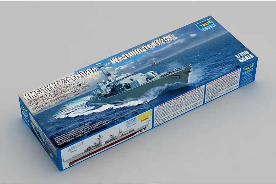 Trumpeter 1/700 HMS Westminster F237 Type 23 Frigate Scaled Plastic Model Kit image 59626