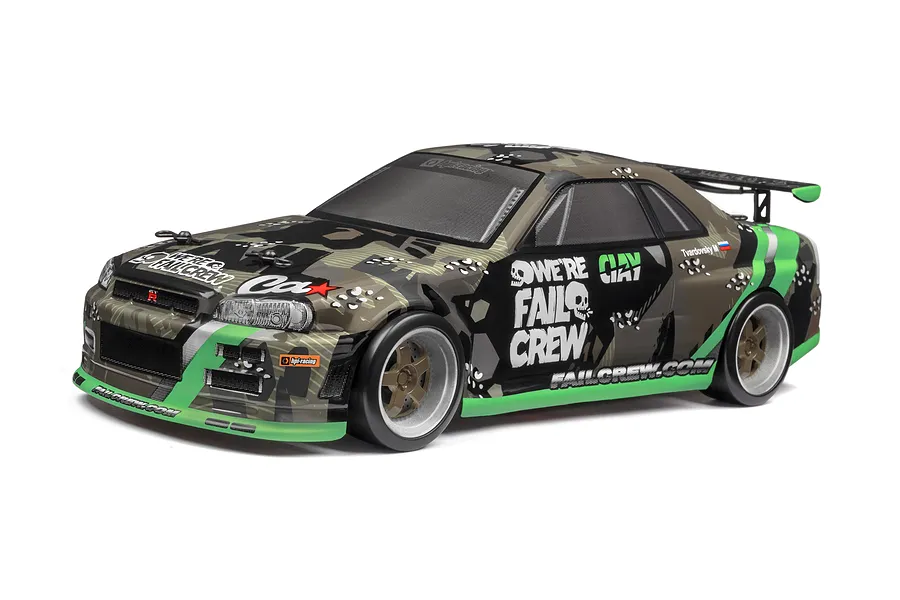 HPI Micro RS4 Fail Crew Nissan Skyline R34 GT-R RC Drift Car Electric 4WD 1/18 RTR image 59677