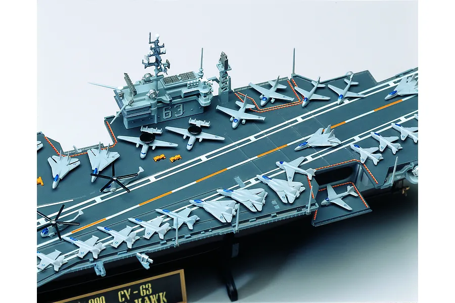 Academy 1/800 USS Kitty Hawk 1444 Aircraft Carrier Scaled Plastic Model Kit image 59700