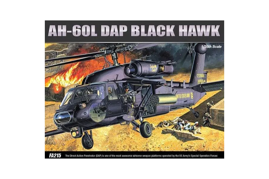 Academy 1/35 AH-60L DAP Direct Action Penetrator Helicopter Scaled Plastic Model Kit image 59702