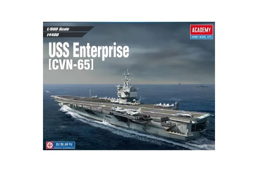Academy 1/600 USS Enterprise CVN-65 Aircraft Carrier Scaled Plastic Model Kit image 59708