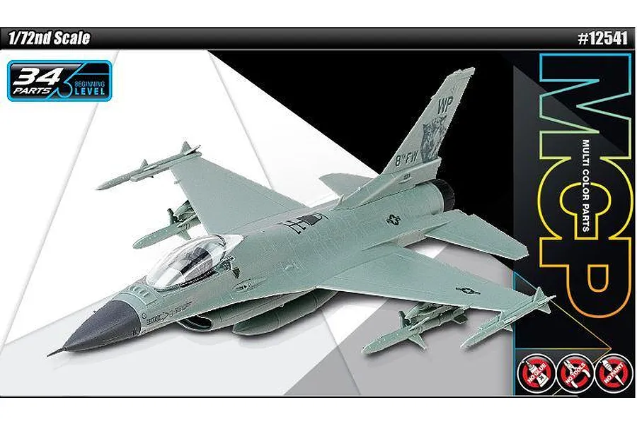 Academy 1/72 USAF F-16C Multirole Fighter MCP Scaled Plastic Model Kit image 59725